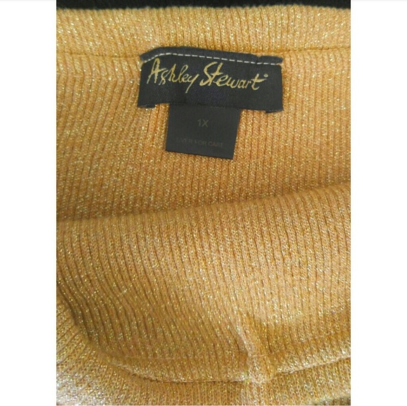 Ashley Stewart Metallic Gold Strapless Top - Picture 4 of 5